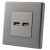 Gniazdo Szare + Podwójna Ładowarka USB 3.1A Typ A+A Zestaw z Ramką PCV