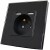 Gniazdo Szklane Czarne z Bolcem + 2 Porty USB Typ A+A 2.4A