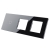 Ramka Panel Dotykowy Potrójny 1+S+S Szklany Czarny