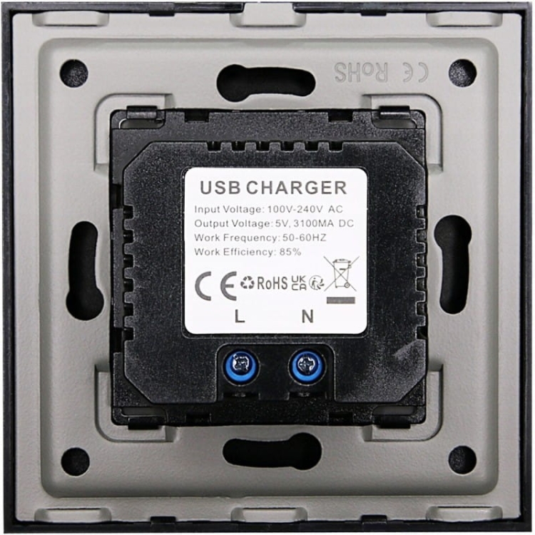 Podwójna Ładowarka USB Typ A+A 3.1A Czarna MIUUN