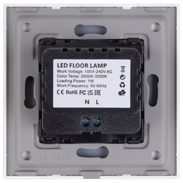 Lampka LED Podłogowa Schodowa Ścienna Złota Zestaw z Ramką PCV