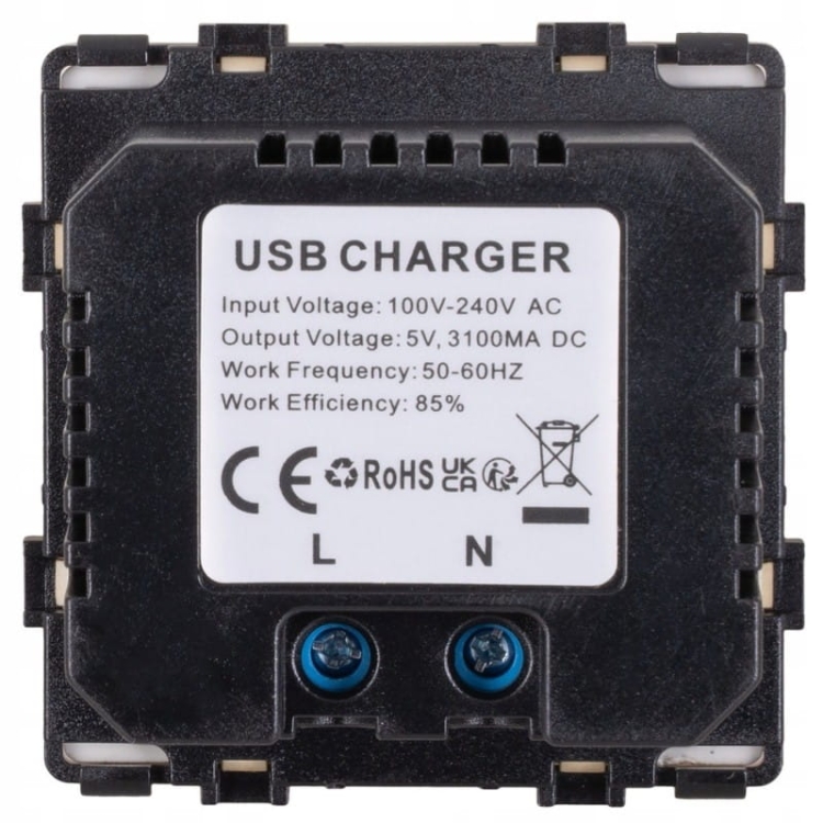 Moduł Podwójna Ładowarka USB Typ A+A 3.1A Złota do Ramek