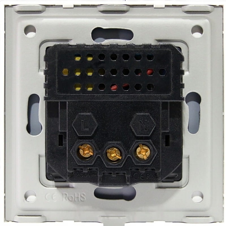 Gniazdo z Bolcem Szklane Białe + Podwójna Ładowarka USB 2.4A Typ A+C