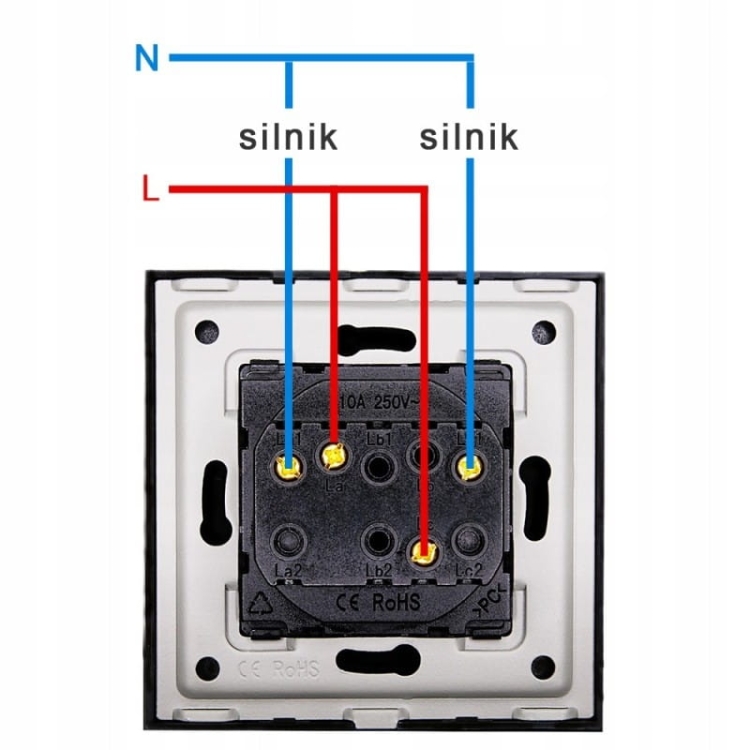 Moduł Włącznik Rolet Żaluzji Zasłon Złoty do Ramek