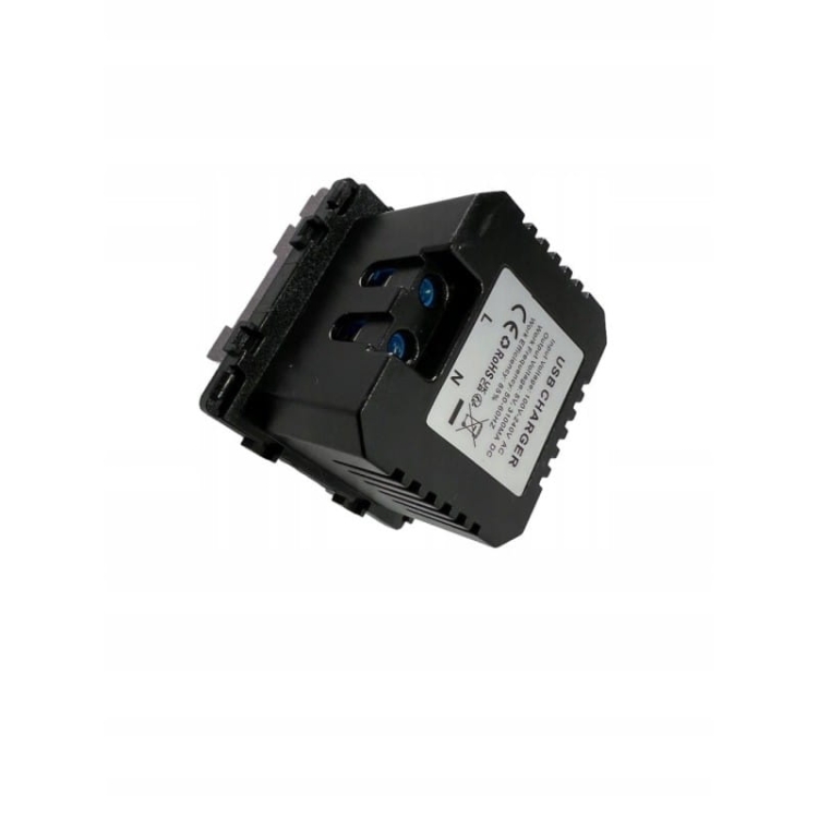 Gniazdo Szare + Podwójna Ładowarka USB 3.1A Typ A+A Zestaw z Ramką PCV