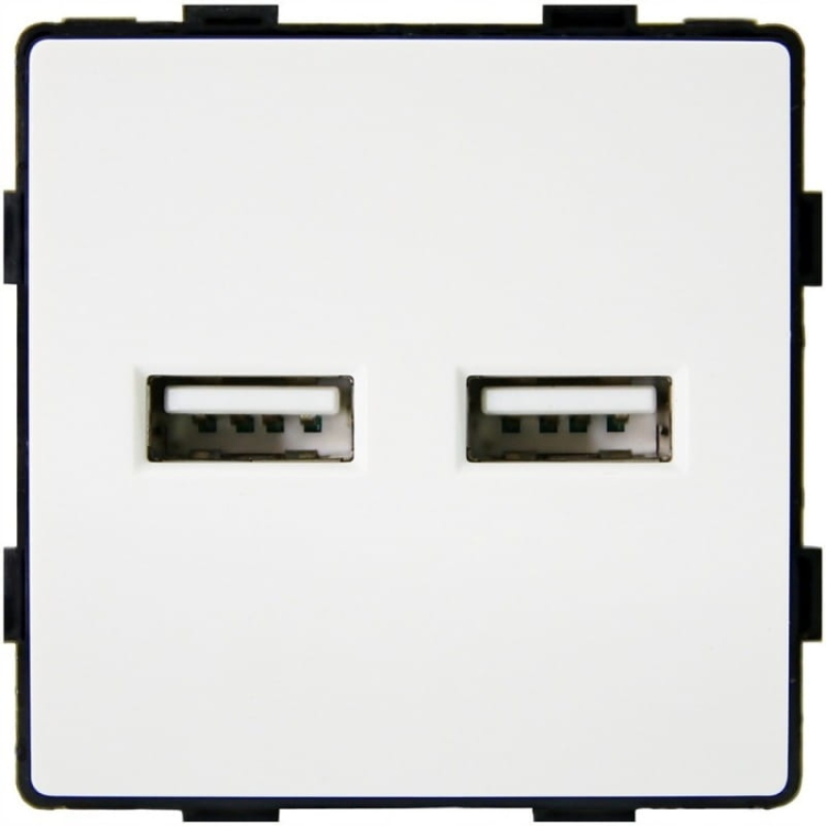 Moduł Podwójna Ładowarka USB Typ A+A 3.1A Biała do Ramek MIUUN