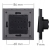 Gniazdo Poczwórne Schuko Szklane Czarne Ramka Poczwórna 4 x Gniazdko