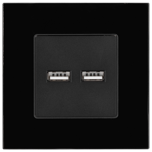 Podwójna Ładowarka USB Typ A+A 3.1A Czarna MIUUN