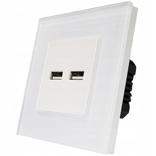 Podwójna Ładowarka USB Typ A+A 3.1A Biała MIUUN
