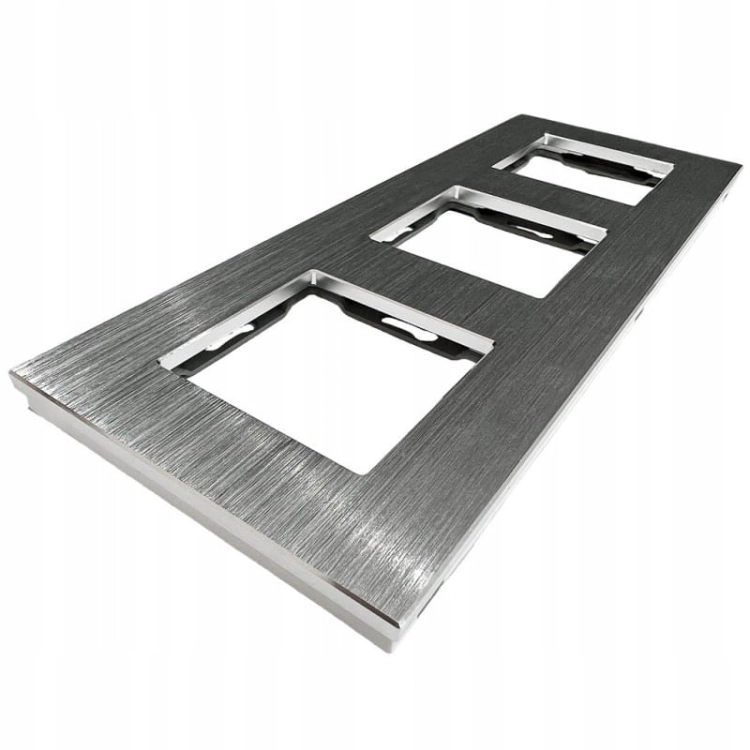 Ramka Aluminiowa Potrójna Trzykrotna Srebrna