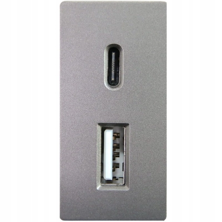Moduł Gniazdo Szybka Podwójna Ładowarka USB Typ A+C 20 Wat do Ramek MIUUN