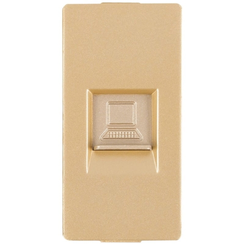 Moduł Gniazdo Komputerowe RJ 45 kat 6 Złote do Ramek